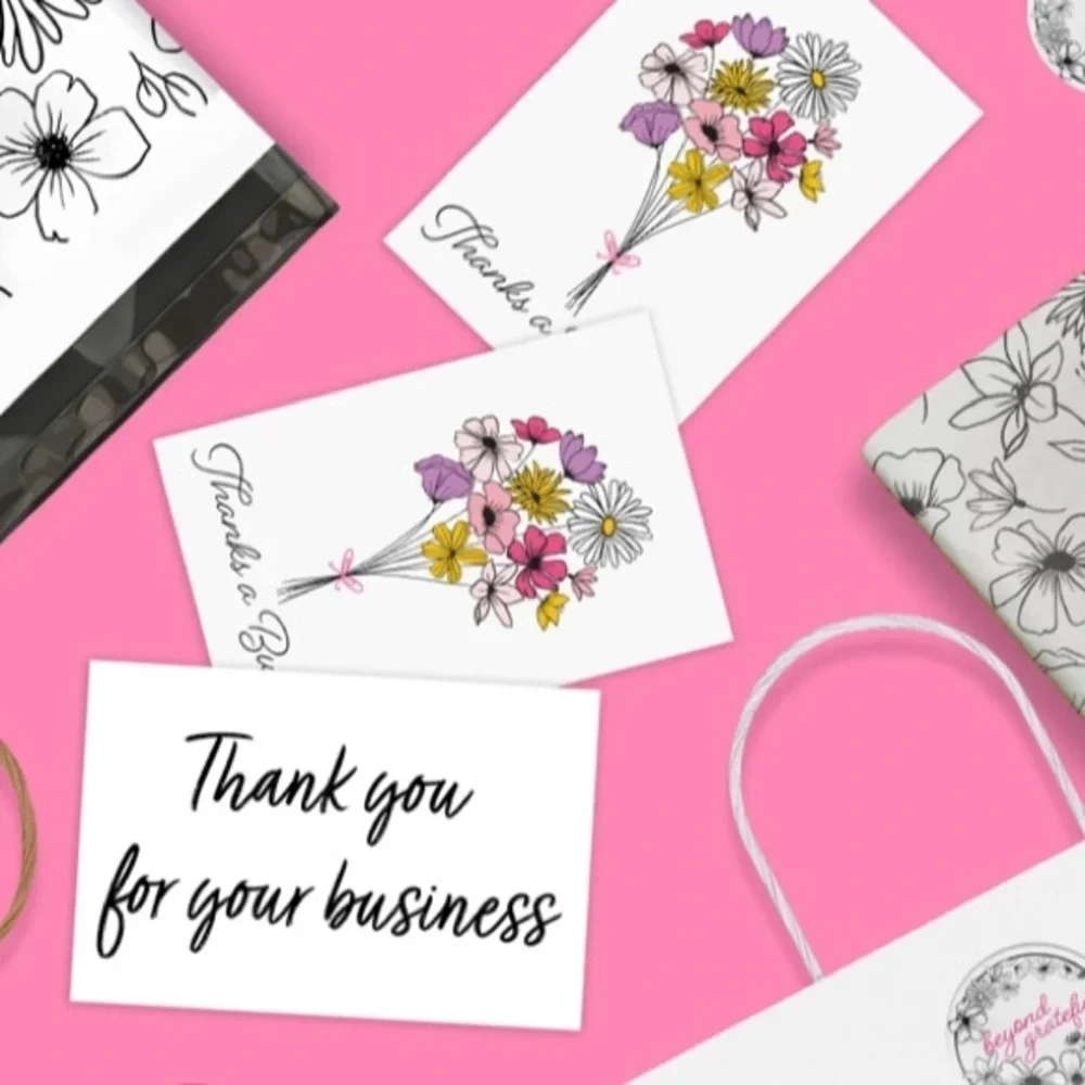 20 (4” x 6”) Thanks a Bunch Flat Thank You Cards Inserts BRAND NEW - Picture 6 of 7